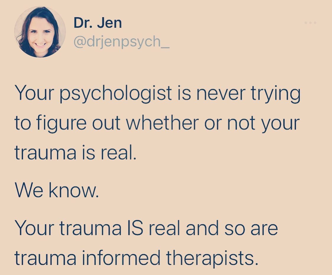 We Know ✨
#drjenpsych
#rewireforwellness
#drjenpsych 
#rewireforwellness
#traumahealing
#healingtrauma
#traumainformedcare 
#traumarecovery 
#empathsofinstagram 
#notbroken
#emotionregulation
#abuserecovery
#trauma
#ptsdrecovery
